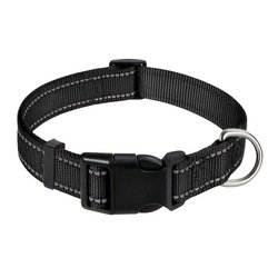 Black nylon dog collar